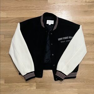 Aeropostale Black and White Bomber Jacket